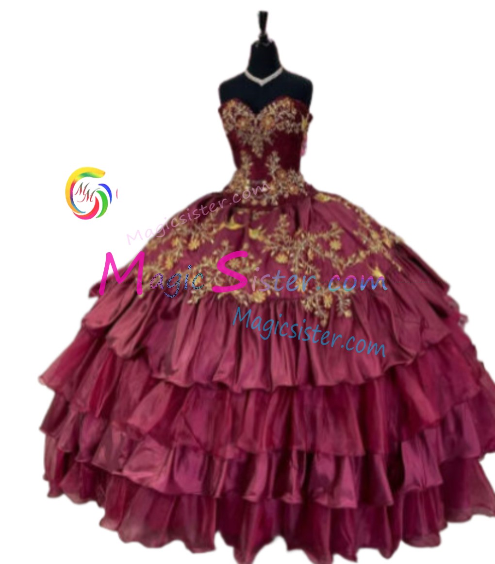 Hotselling Burgundy Quinceanera Dress