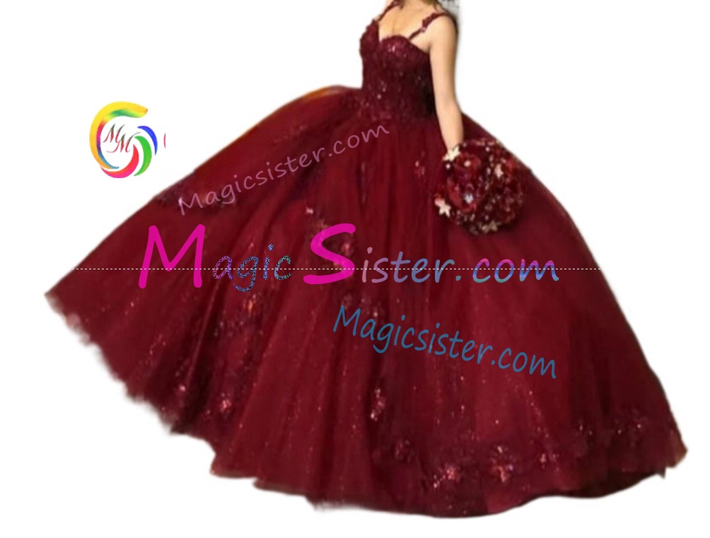 Hotselling Burgundy Quinceanera Dress