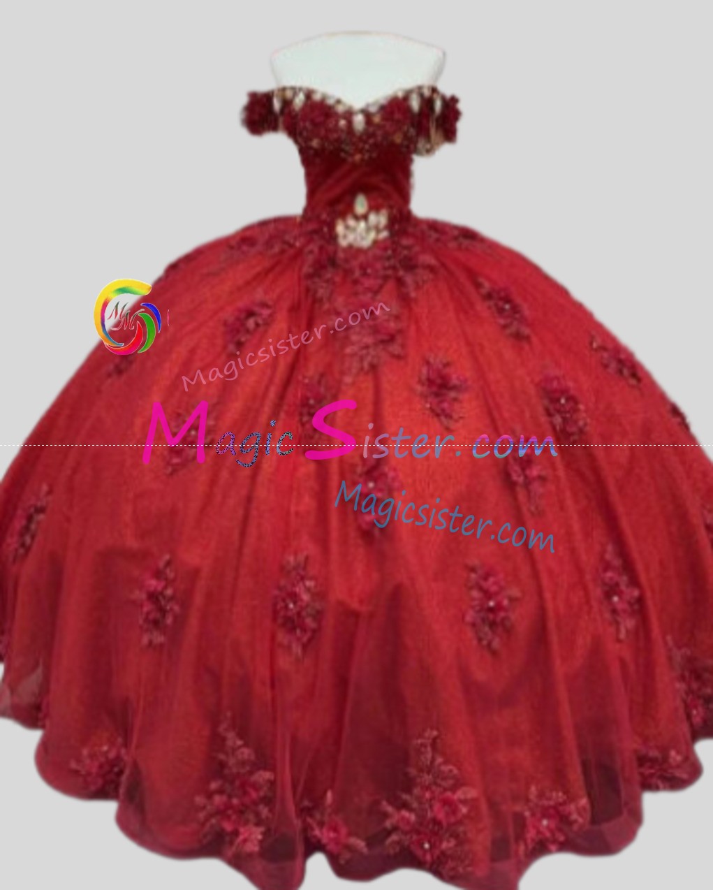 Hotselling Burgundy Quinceanera Dress