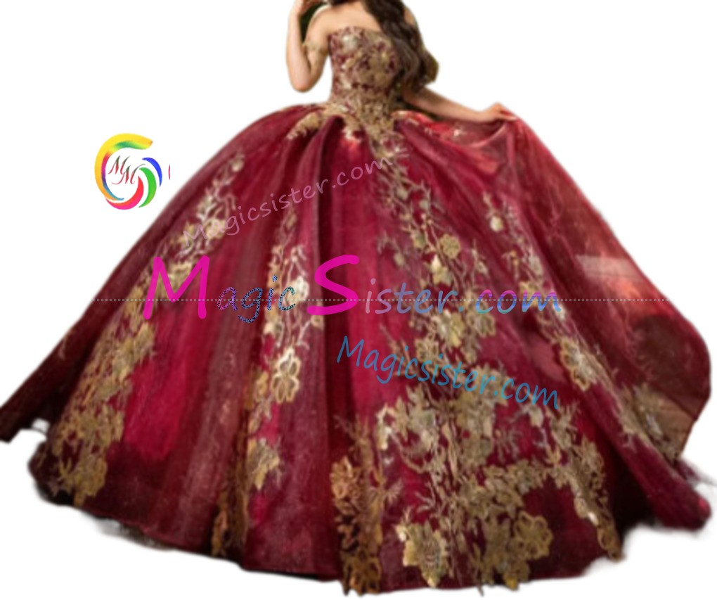 Hotselling Burgundy Quinceanera Dress