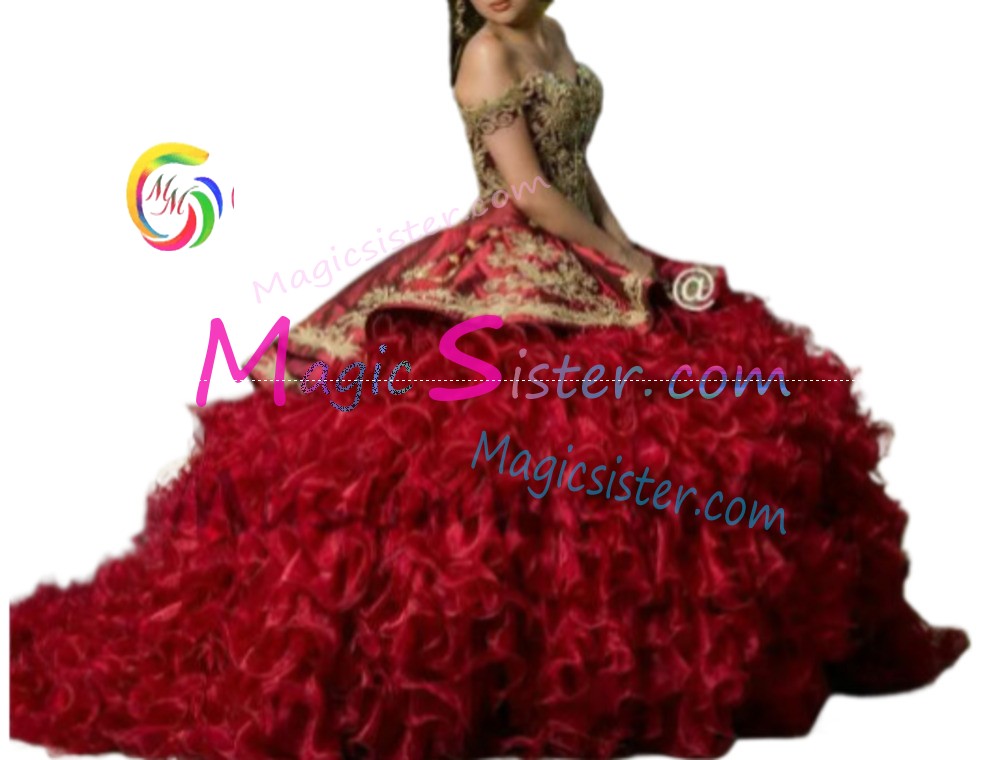 Hotselling Burgundy Quinceanera Dress