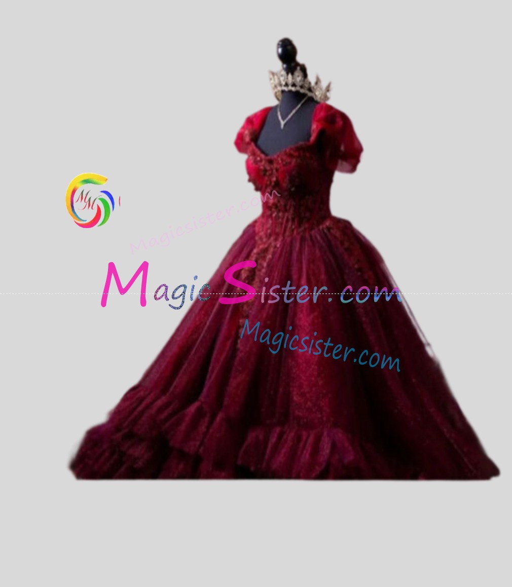 Hotselling Burgundy Quinceanera Dress