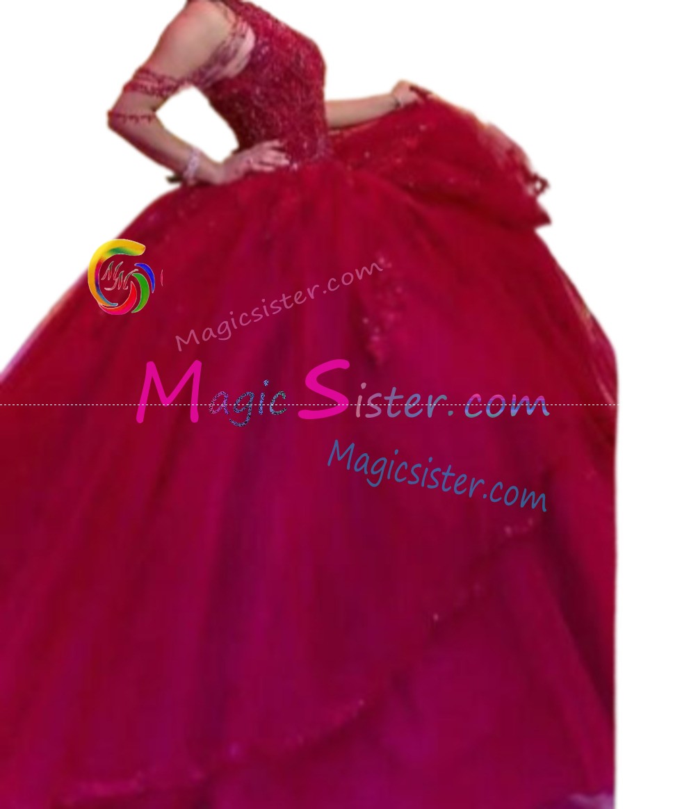 Hotselling Burgundy Quinceanera Dress