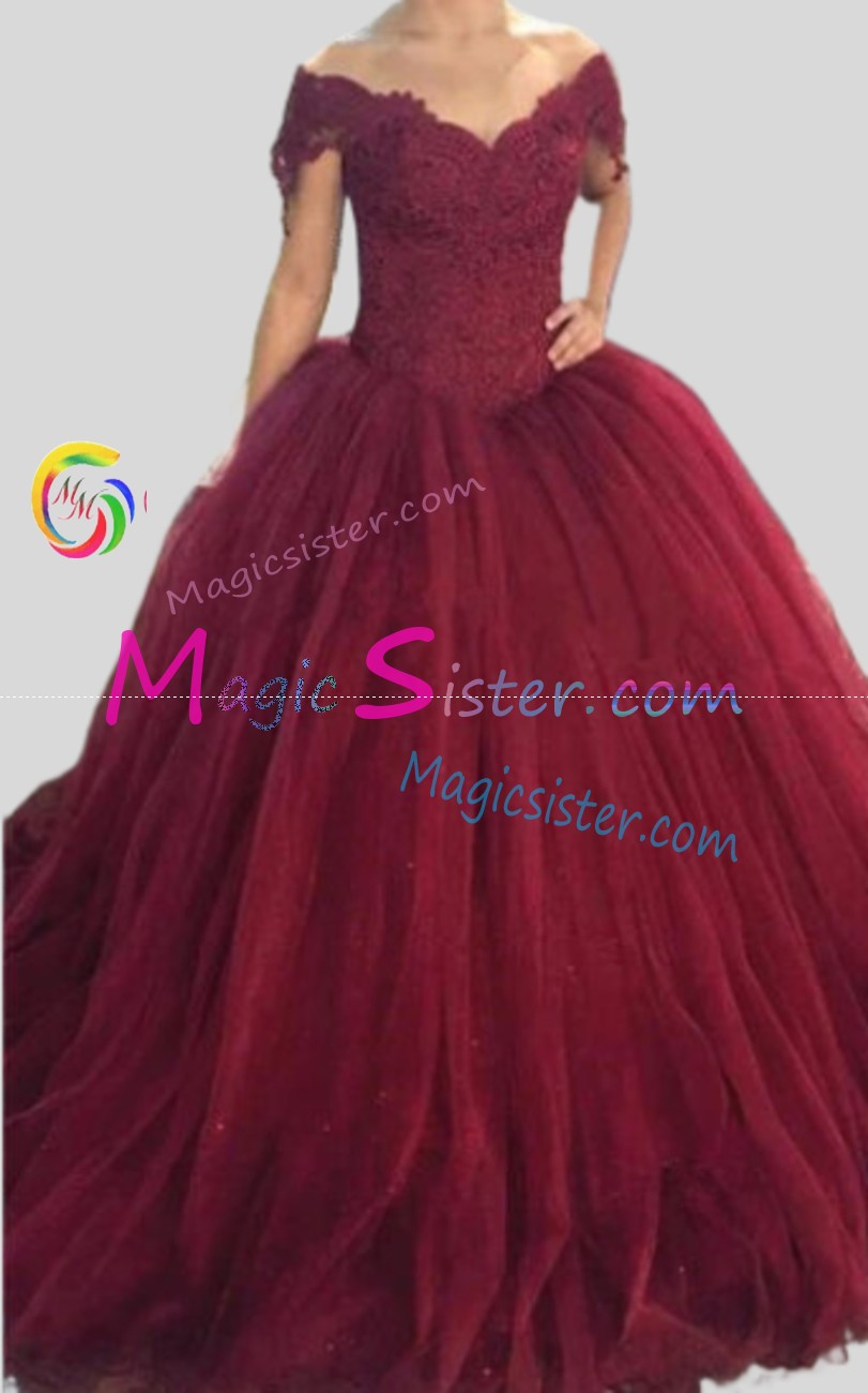 Hotselling Burgundy Quinceanera Dress
