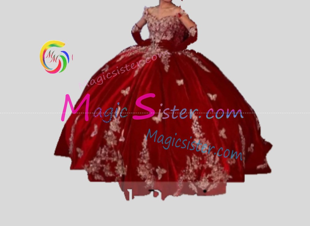 Hotselling Burgundy Quinceanera Dress