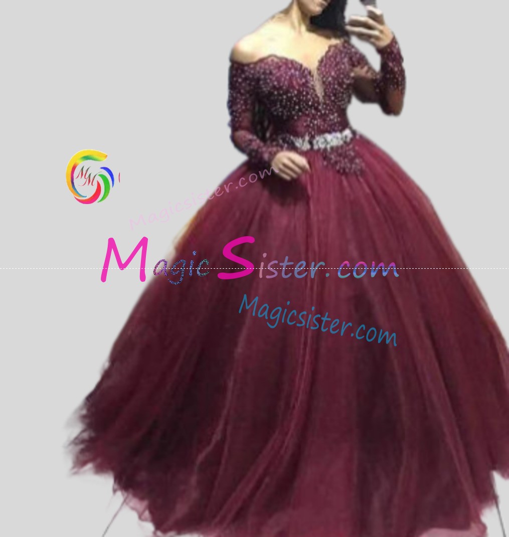 Hotselling Luxury Burgundy Quinceanera Dress