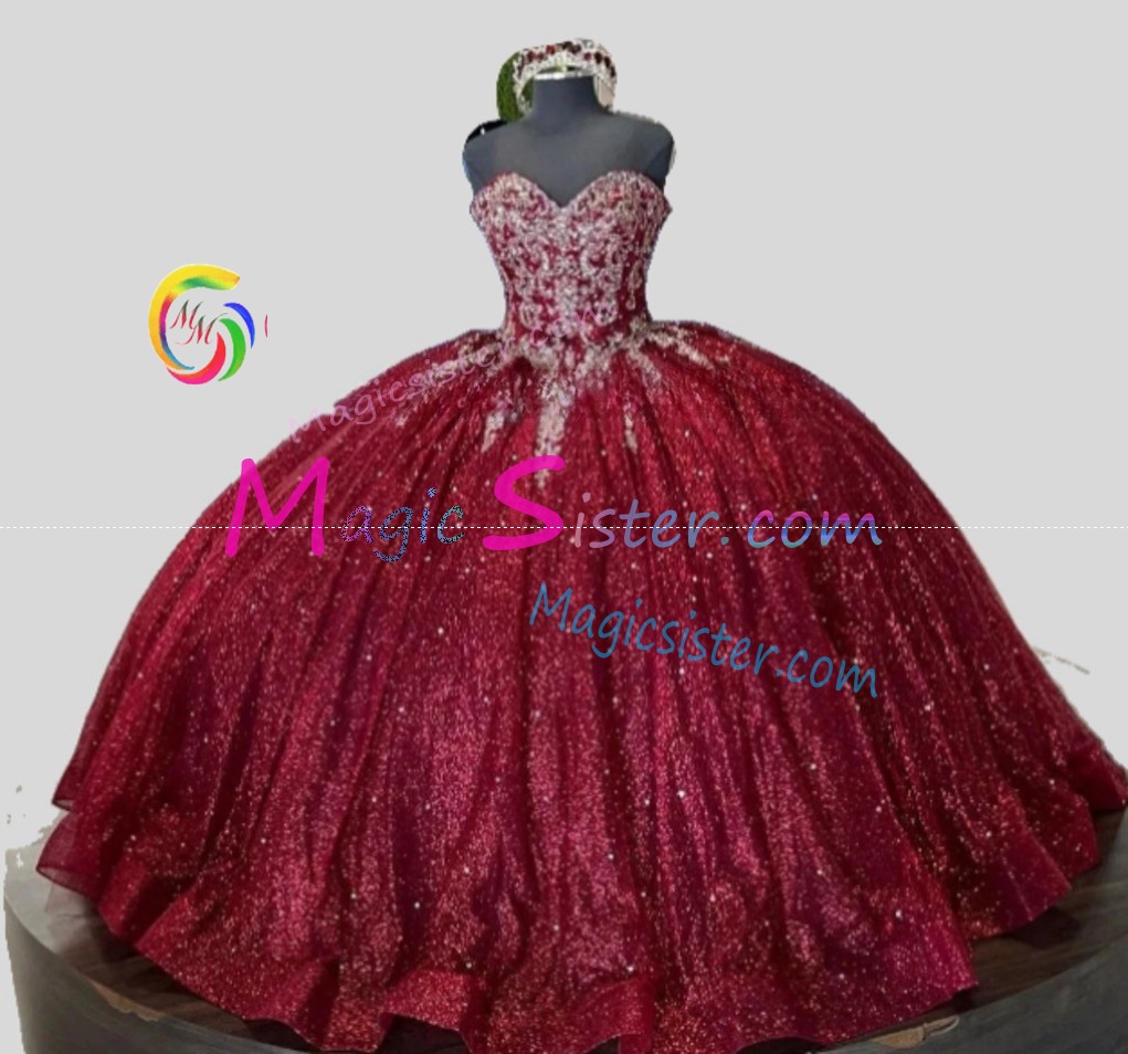 Hotselling Luxury Burgundy Quinceanera Dress