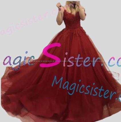 Hotselling Luxury Burgundy Quinceanera Dress