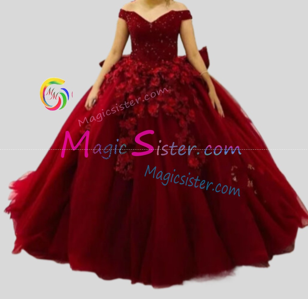Hotselling Luxury Burgundy Quinceanera Dress