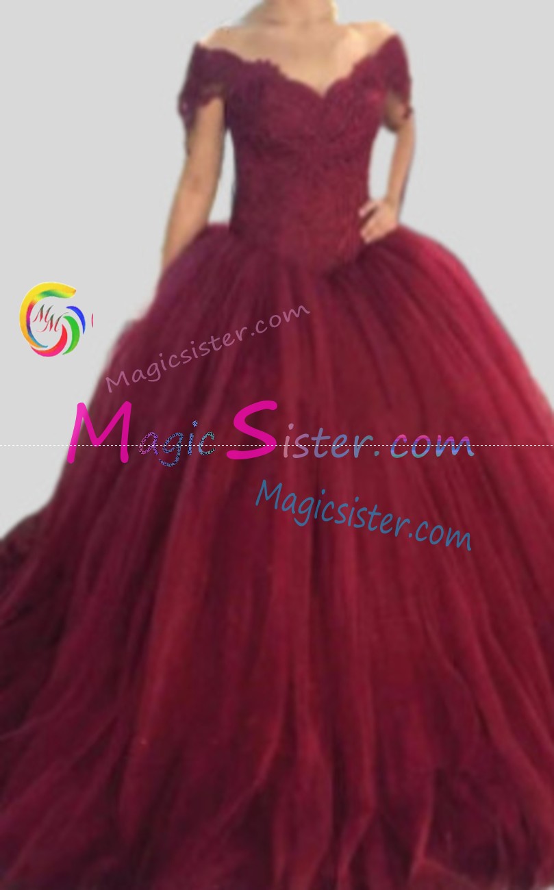 Hotselling Luxury Burgundy Quinceanera Dress
