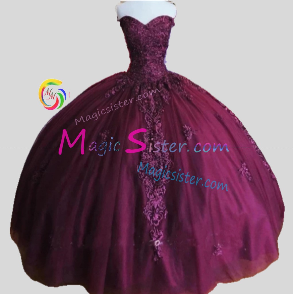 Hotselling Luxury Burgundy Quinceanera Dress