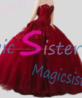 Hotselling Luxury Burgundy Quinceanera Dress