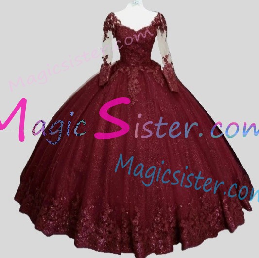 Hotselling Luxury Burgundy Quinceanera Dress