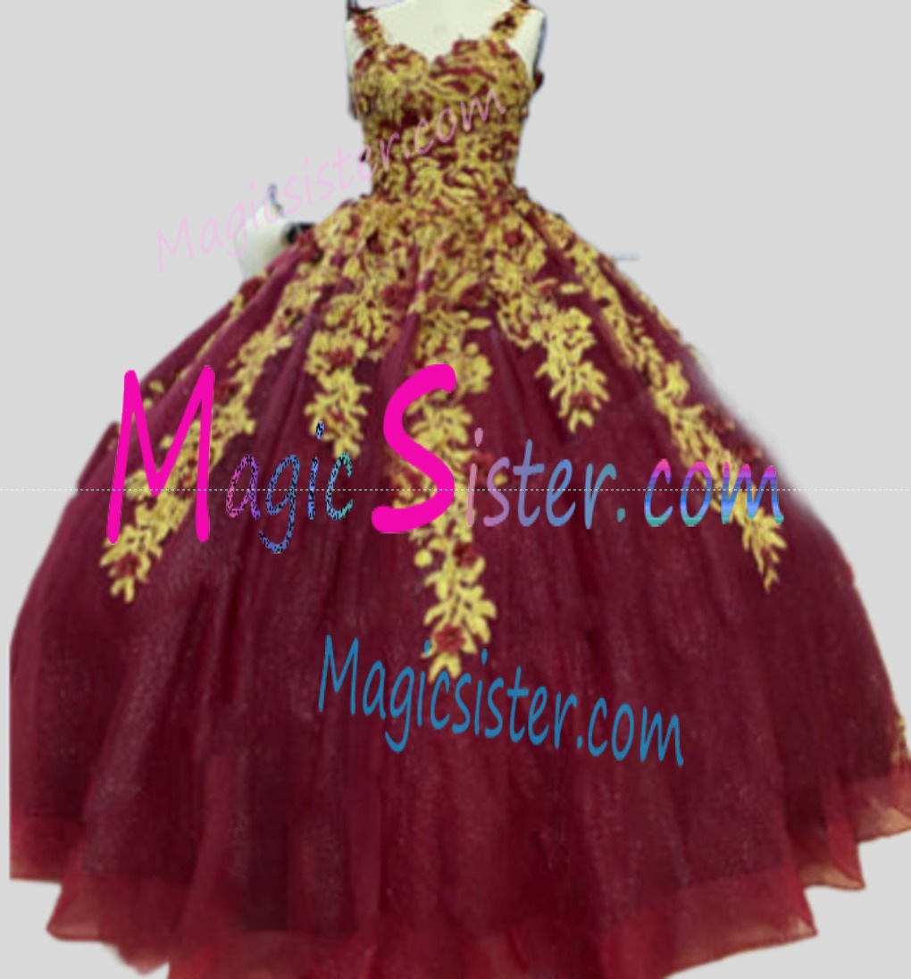Hotselling Luxury Burgundy Quinceanera Dress