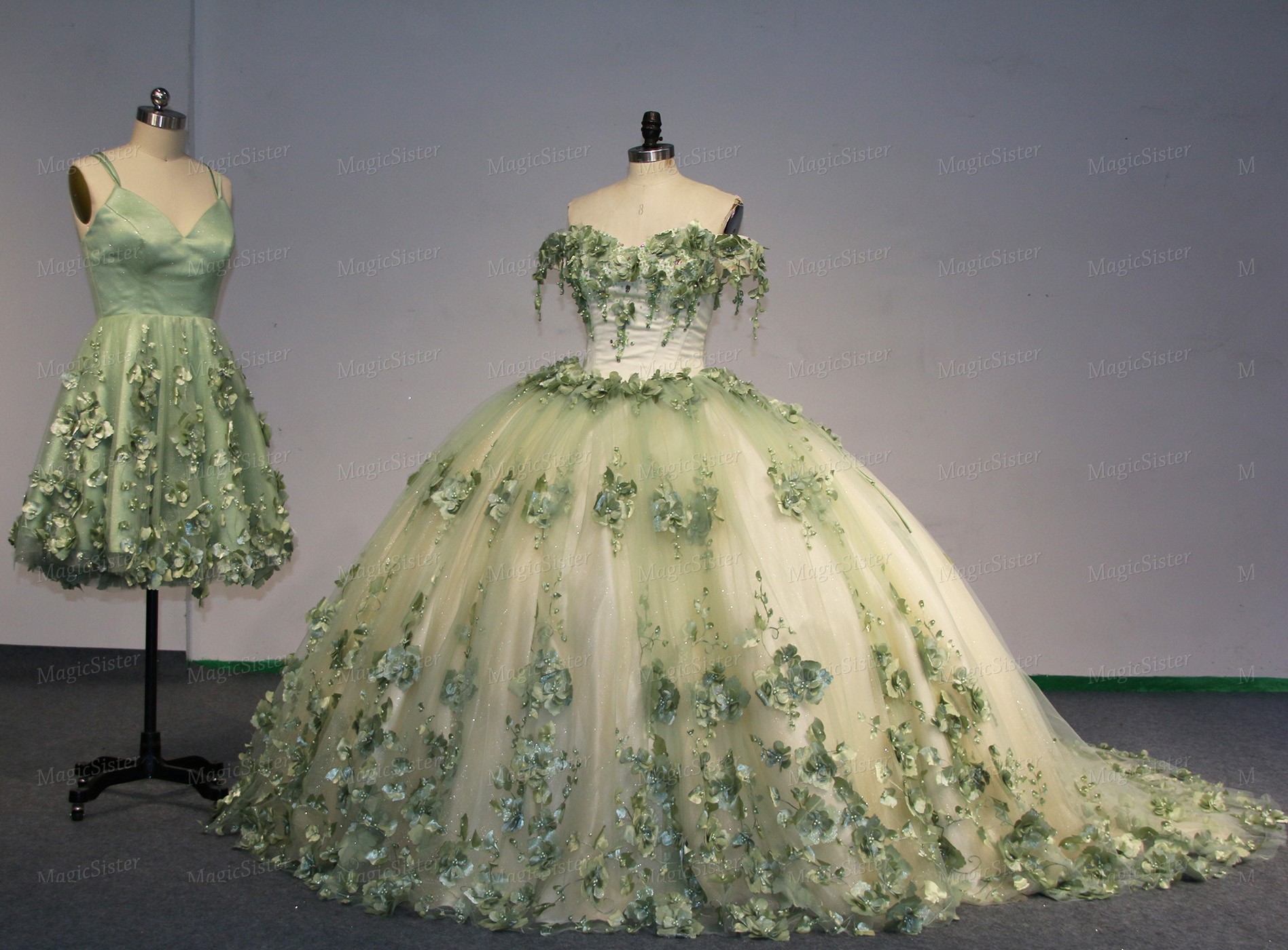 3D Flowers Quinceanera dresses