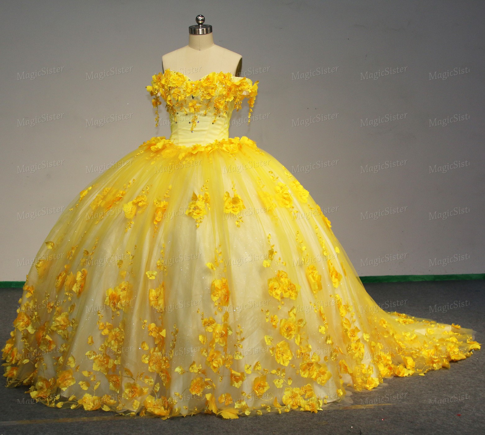 3D Flowers Quinceanera dresses