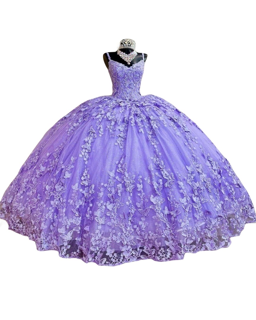 Instock 3D Flowers Quinceanera dresses