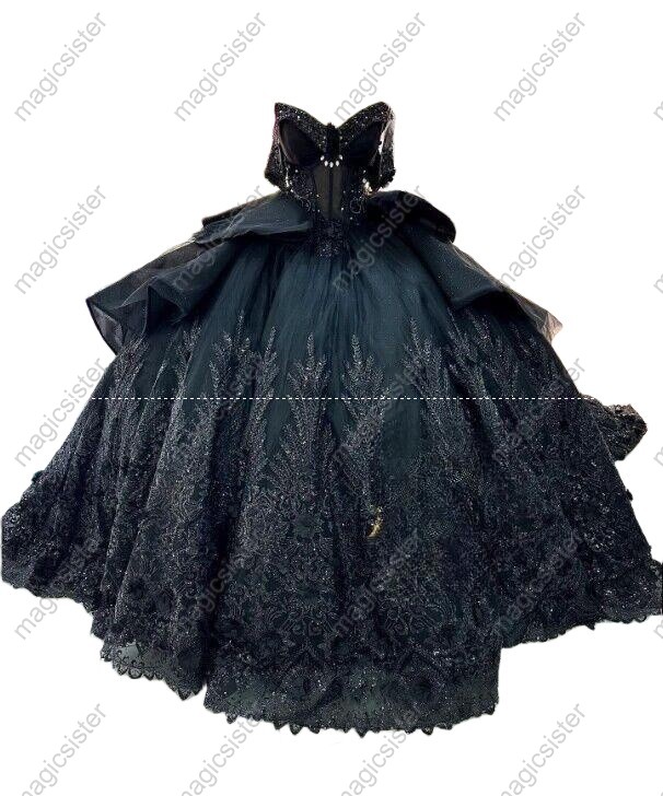 Superhot Factory Wholesale 3D Flowers Sequined Quinceanera Dress