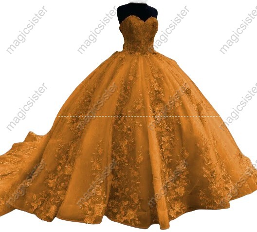 Luxurious Factory Wholesale Floral Appliques Quinceanera Ball Gowns