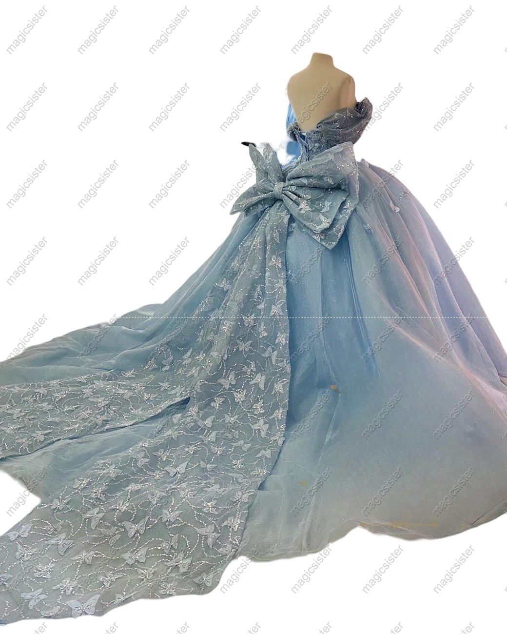 Instock Factory Wholesale Butterfly Quninceanera Dress