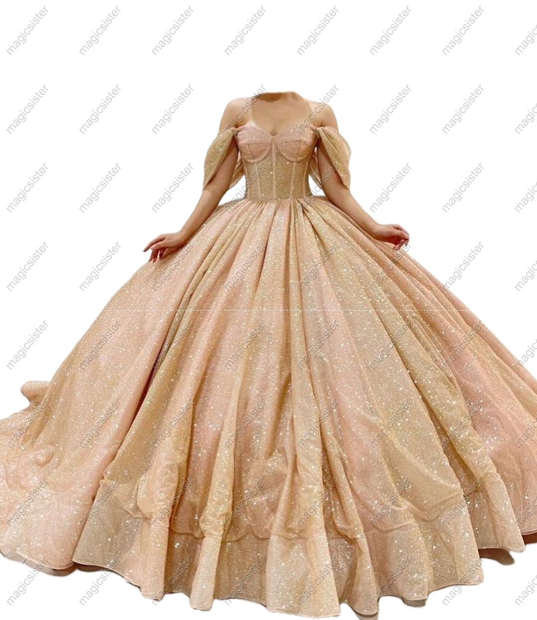 Unique Luxury Glitter Quinceanera Dresses