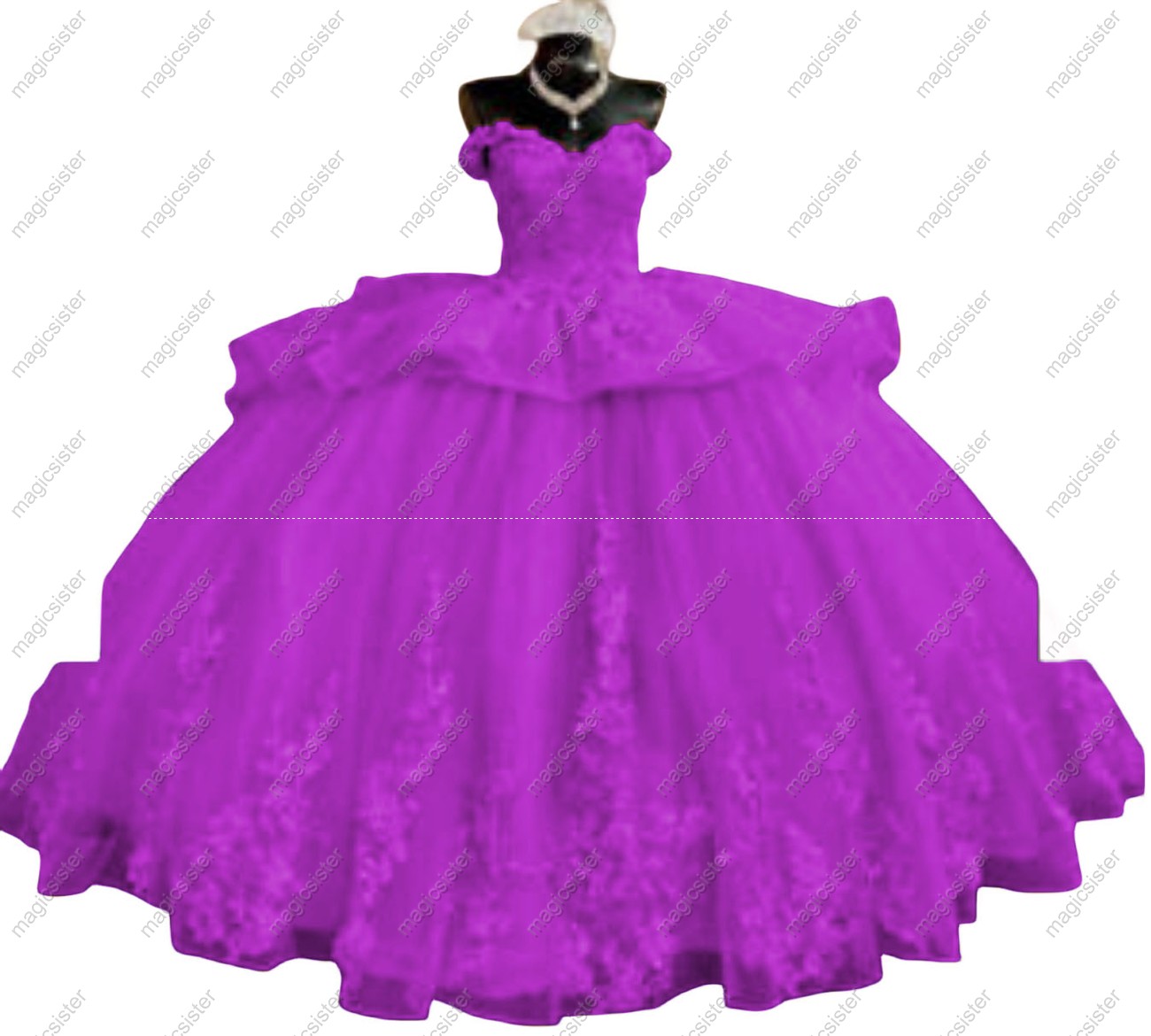 Luxurious Factory Wholesale Floral Appliques Quinceanera Ball Gowns