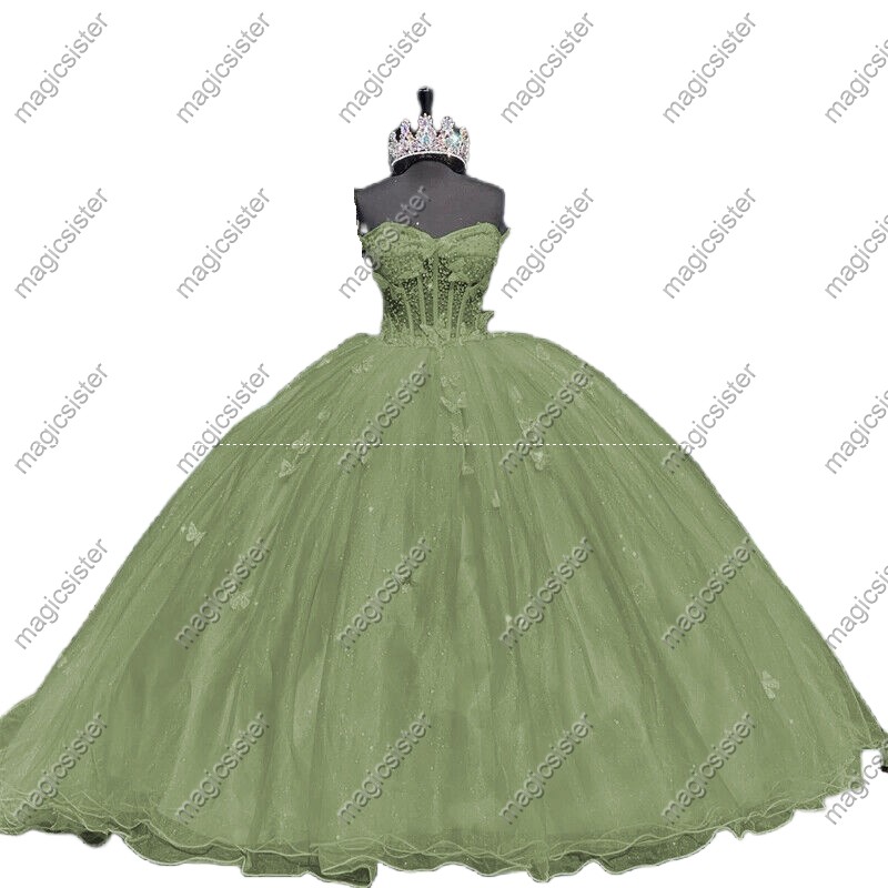 Topselling Factory Wholesale Princess Butterfly Quinceanera Dress