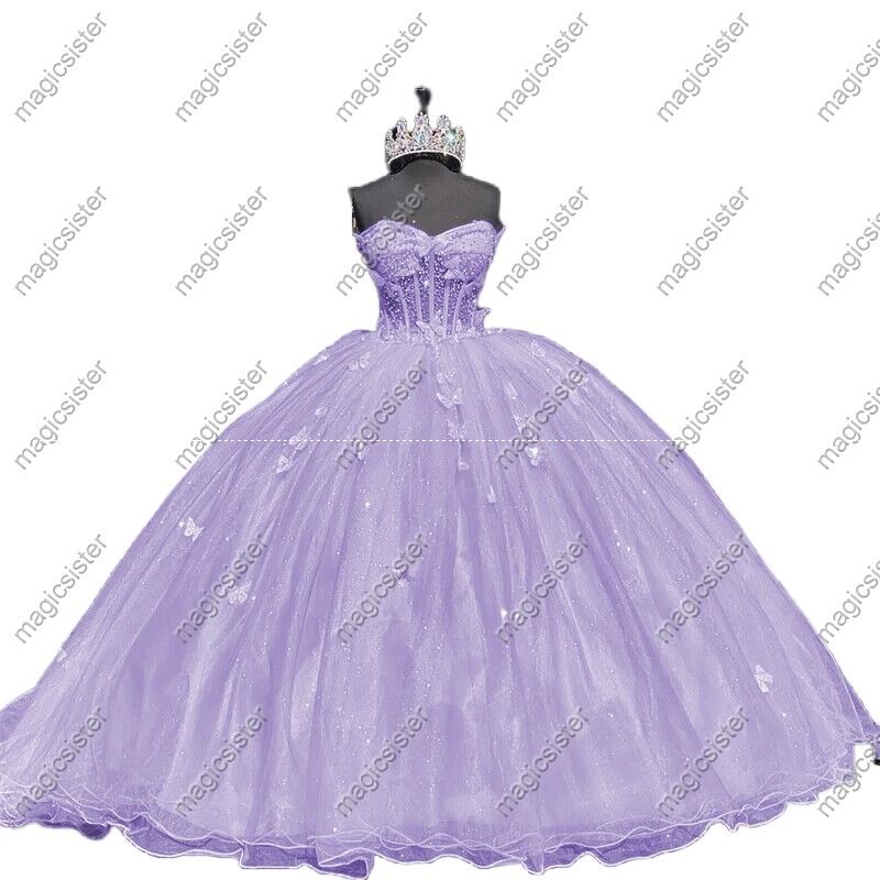 Topselling Factory Wholesale Princess Butterfly Quinceanera Dress