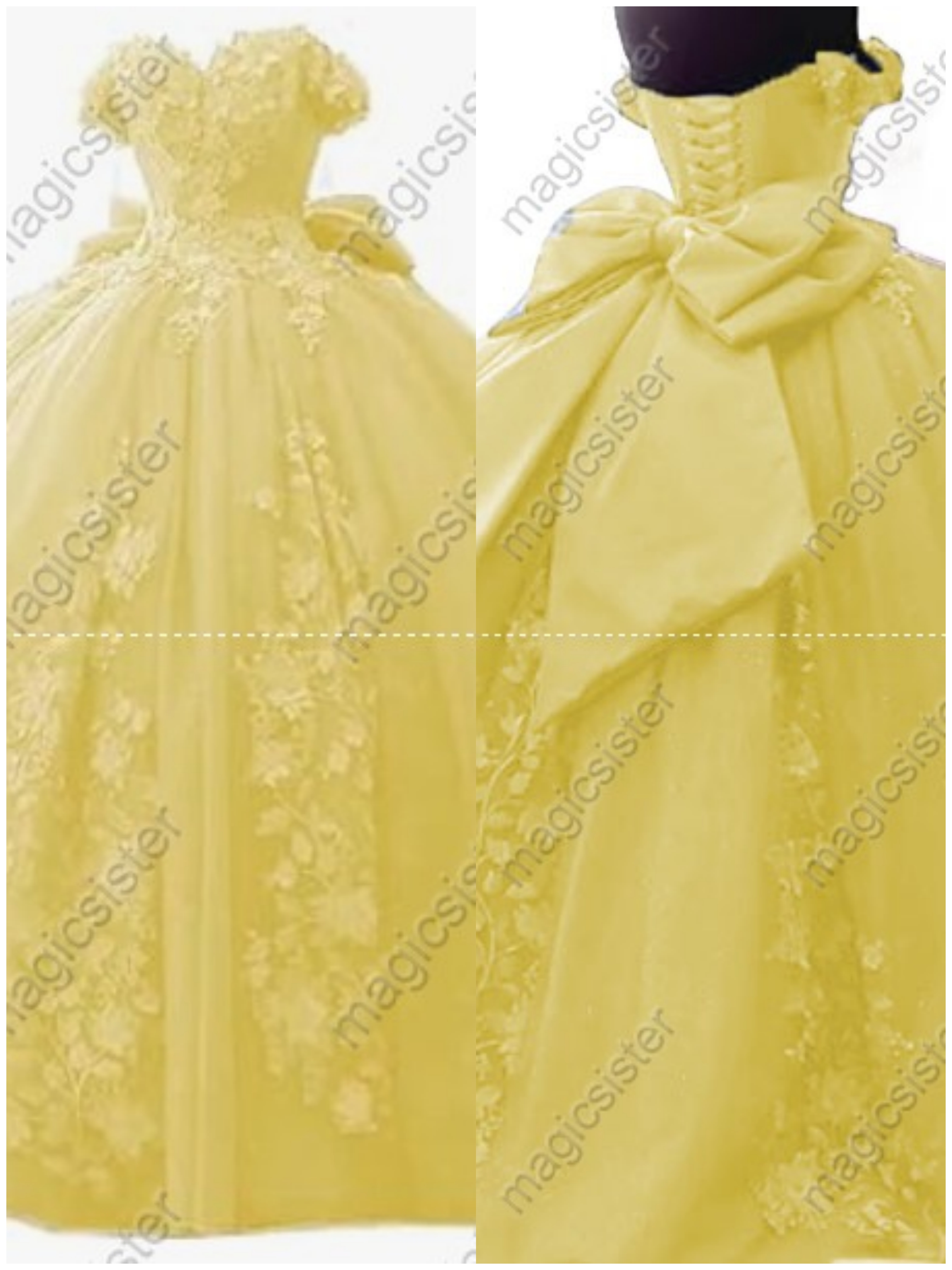 Factory Wholesale 3D Pearls Embroidered Floral Quinceanera Dress