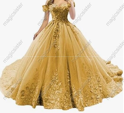 Beautiful luxury Hot Sale 3D Flower Lace Quinceanera Dress