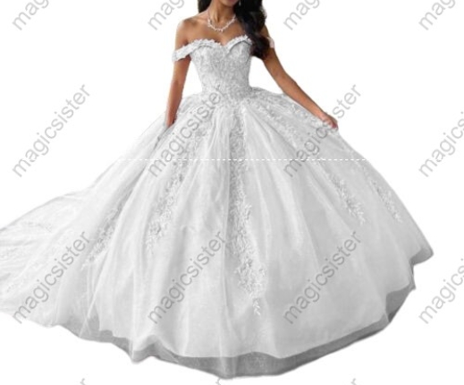 Sweetheart Quinceanera Dresses Ball Gown Appliques Lace Tulle