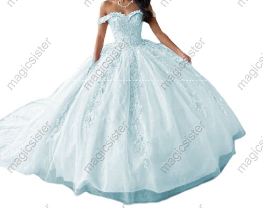 Sweetheart Quinceanera Dresses Ball Gown Appliques Lace Tulle