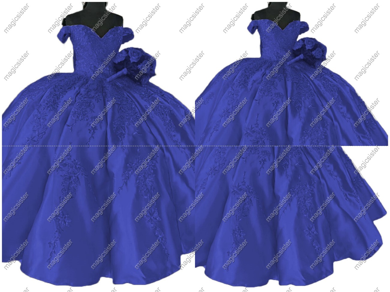 Factory wholesale off shoulder lace applique quinceanera dress