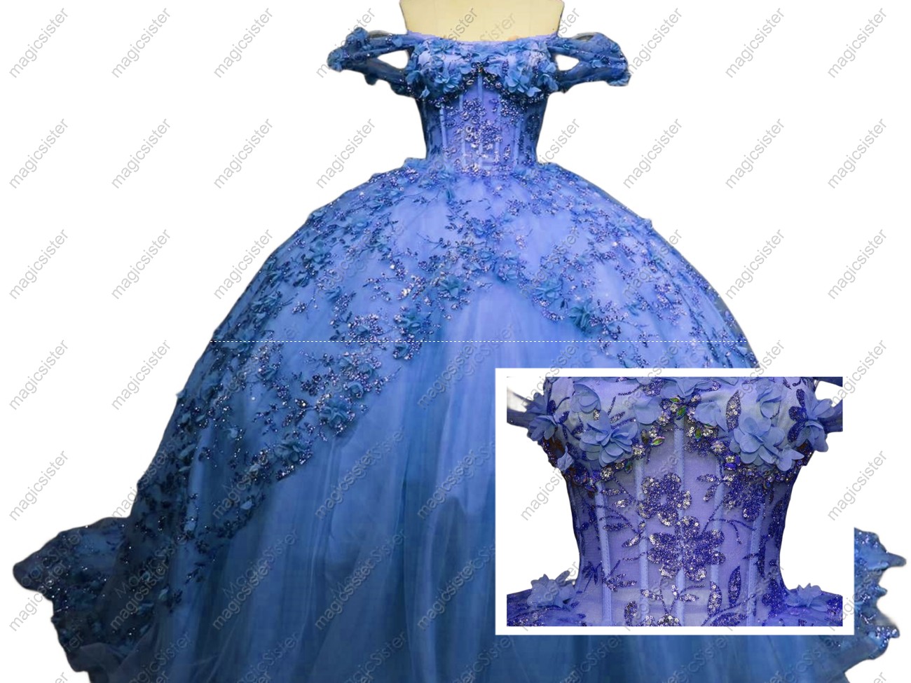 Princess Ball Gown Quinceanera Dresses Appliques Lace Beads Sweet 16 Dress Lace up Birthday Gowns