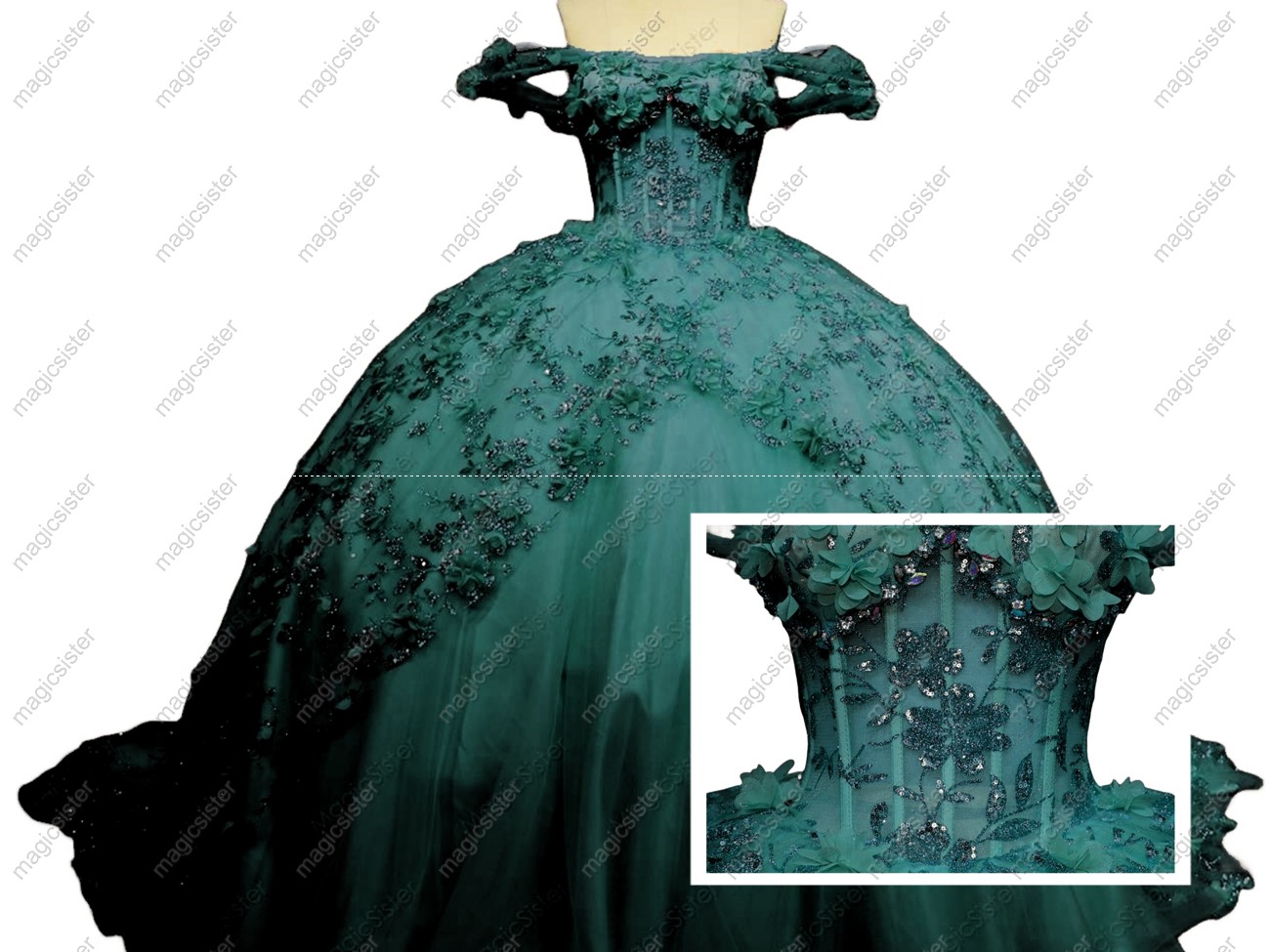 Princess Ball Gown Quinceanera Dresses Appliques Lace Beads Sweet 16 Dress Lace up Birthday Gowns