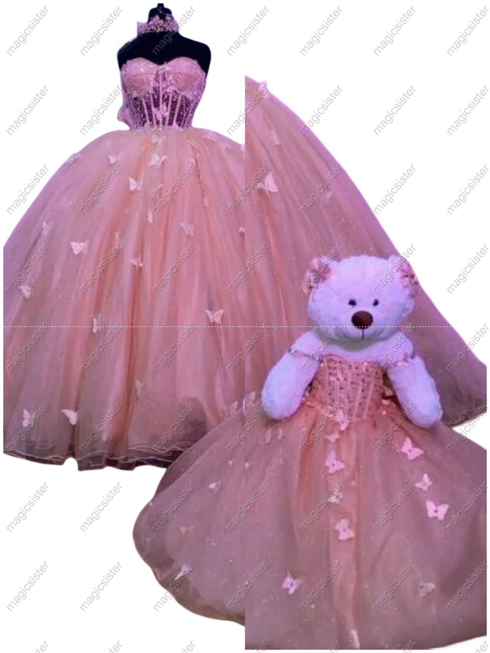 Hotselling Matching Barbie and Bear Dress
