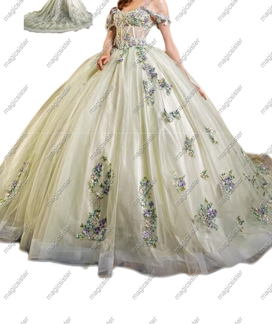 Sage Factory Wholesale TopSelling Green System Quinceanera Dress