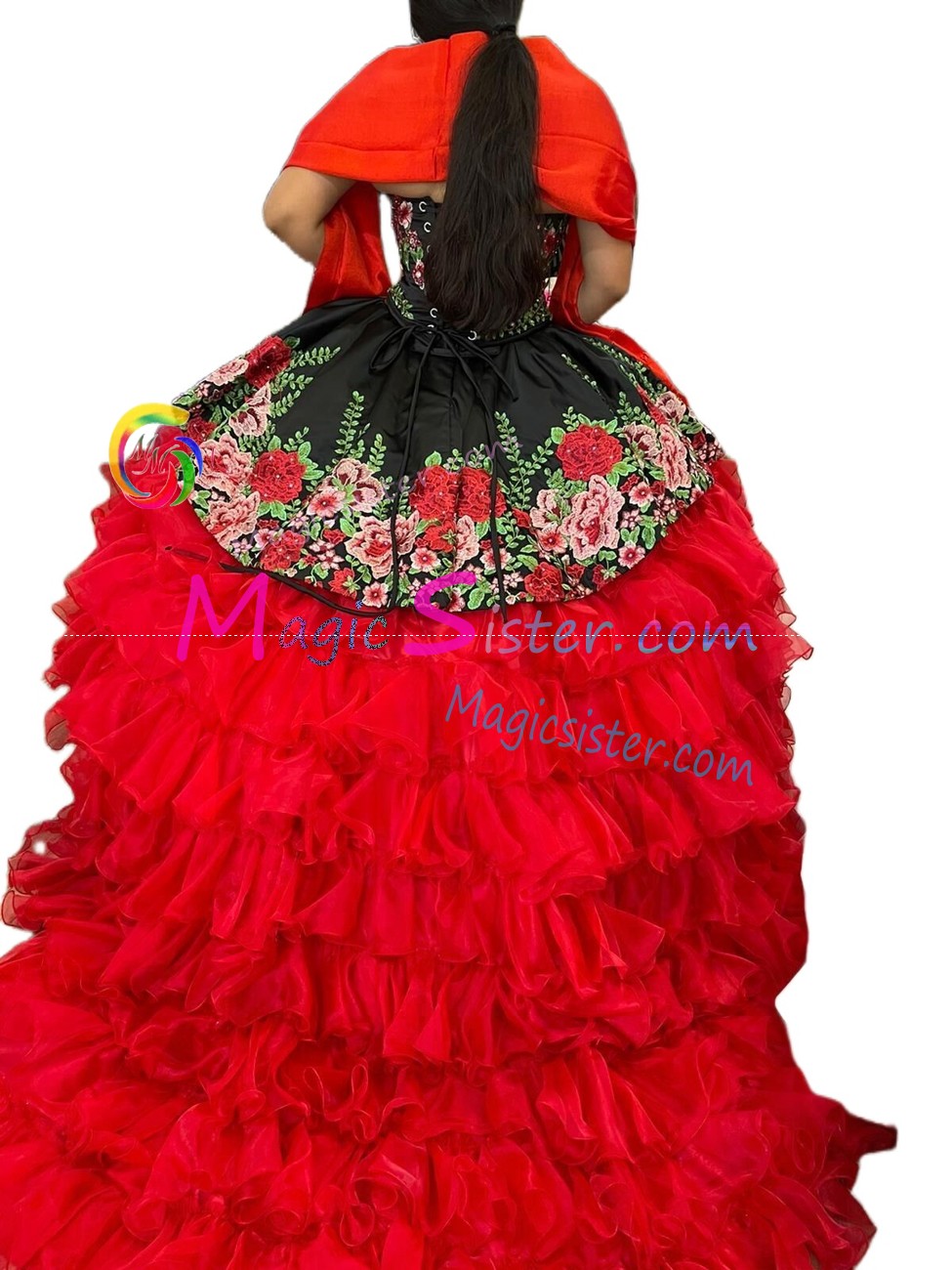 Hotselling Embroidery Charro Quinceanera Dress