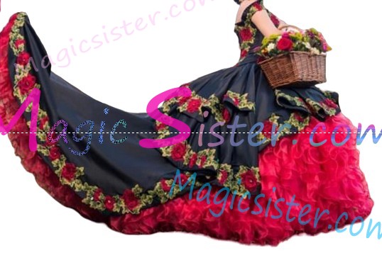 Hotselling Embroidery Charro Quinceanera Dress