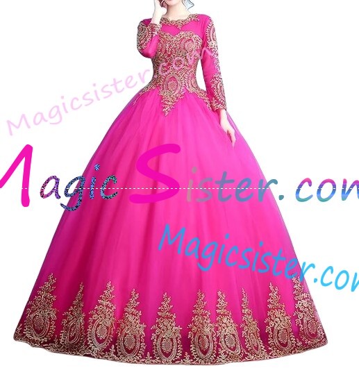 Hotselling Fushsia Quinceanera Dress