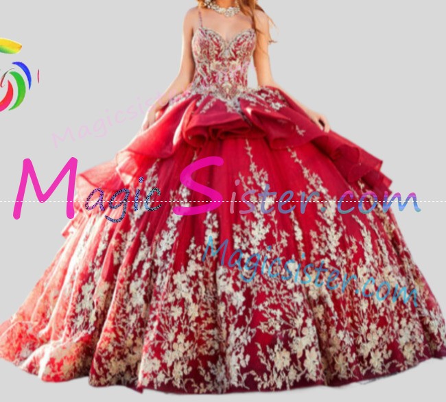 Topselling Luxury Red Quinceanera Dress
