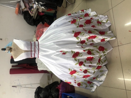 Instock embroidery white quinceanera dresses