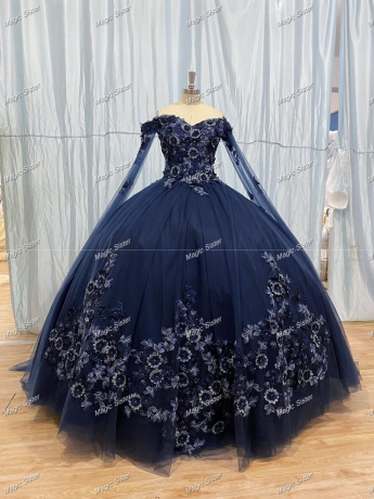 instock 3D Flowers Quinceanera dresses