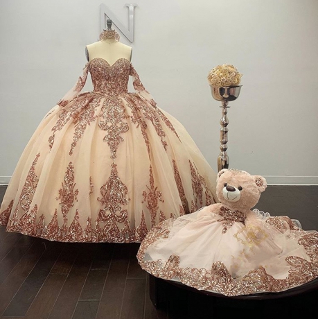 Instock Sequins Quinceanera dresses