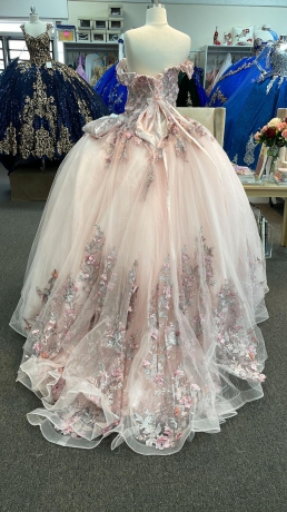 Instock 3D Flowers Quinceanera dresses