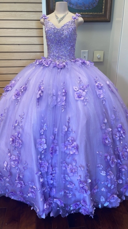 Instock 3D Flowers Quinceanera dresses