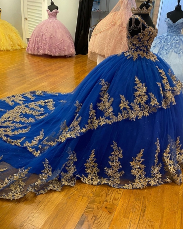 Instock 3D Flowers Quinceanera dresses