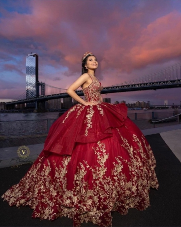 Instock 3D Flowers Quinceanera dresses