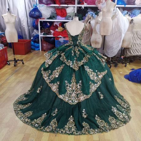 Instock 3D Flowers Quinceanera dresses