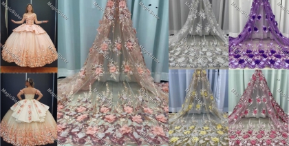 Instock 3D Flowers Quinceanera dresses